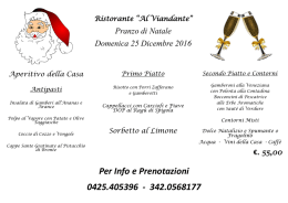 menu di natale - Ristorante Al Viandante