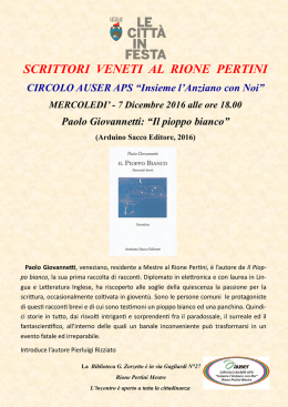 Scrittori Veneti - locandina Giovannetti - Events