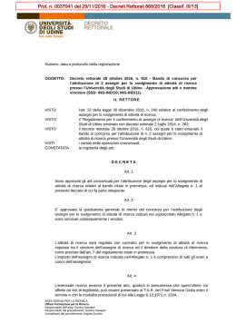 Decreto rettorale 29 novembre 2016, n. 669