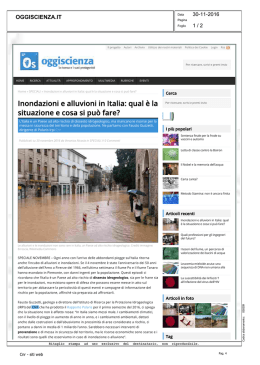 Inondazioni e alluvioni in Italia: qual è la situazione e cosa si