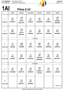 1AI Prima A inf - ITIS G. Marconi