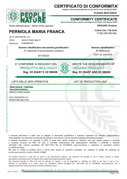 certificato ICEA - biologico n°pB1584 - IT BIO 006