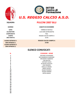 2007 Blu SABATO 3-dic - US Reggio Calcio ASD