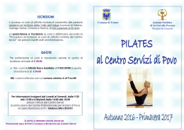 Corso di Pilates - Azienda Pubblica di Servizi alla Persona