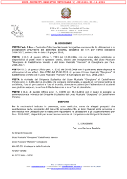 Decreto protocollato - Treviso – Ufficio scolastico territoriale