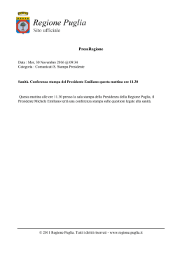 PressRegione - Regione Puglia