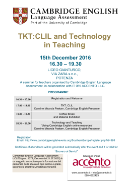 TKT:CLIL and Technology in Teaching