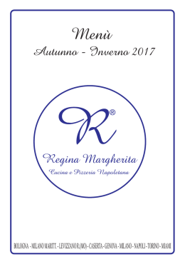 Il menu - Regina Margherita