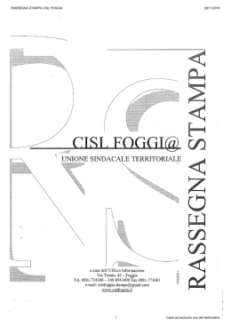 - Cisl di Foggia