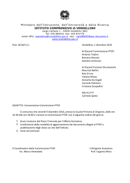 Convocazione Commissione PTOF 09.12.2016
