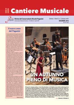 il Cantiere Musicale - Conservatorio Niccolò Paganini