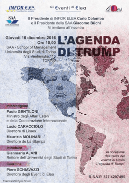 Locandina dell`evento - Università di Torino