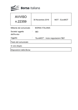 AVVISO n.22359 - Borsa Italiana