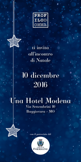 10 dicembre 2016 Una Hotel Modena