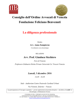 Consiglio dell`Ordine Avvocati di Venezia Fondazione Feliciano