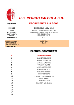 Torneo di Natale - US Reggio Calcio ASD
