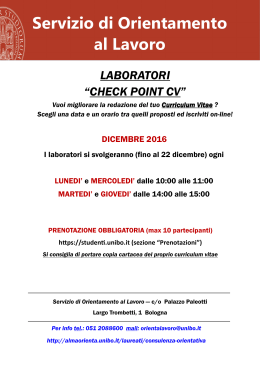 laboratori Check Point CV