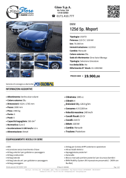 BMW 125d 5p. Msport - Stock ID: 01-U002960
