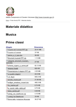 Materiale didattico Musica Prime classi