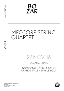 Meccore String Quartet 27 noV `16
