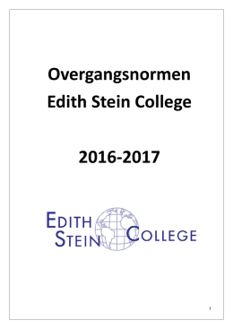 Overgangsnormen Edith Stein College 2016-2017