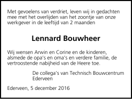 Lennard Bouwheer