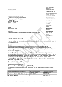 10.3_Ontwerp subsidieverlening concessie Voorne Putten