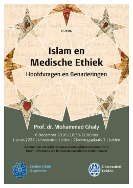 Islam en Medische Ethiek: Hoofdvragen en Benaderingen