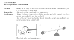 User information the Rising Balance candleholder Distance • Keep