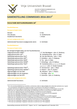 SAMENSTELLING COMMISSIES 2016-2017
