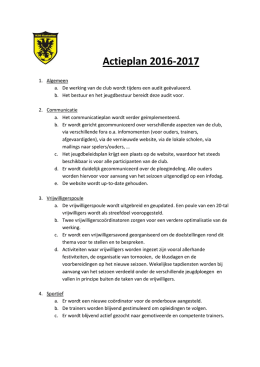 Actieplan 2016-2017