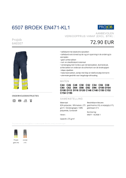 ProJob 6507 BROEK EN471-KL1