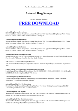 Free Book AUTOCAD DWG SAVOYE PDF