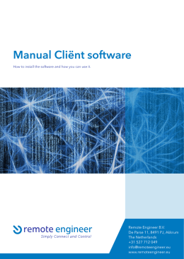 Manual Cliënt software