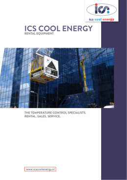 rental guide - ICS Cool Energy BV
