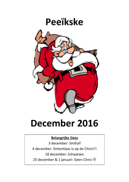Pee&iuml;kske December 2016