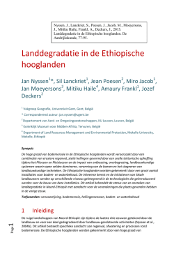 Landdegradatie in de Ethiopische hooglanden (PDF