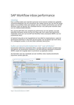 SAP Workflow inbox performance