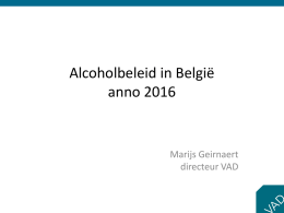 Alcoholbeleid in België anno 2016.
