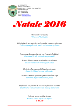Natale 2016 - Ristorante Osteria La Gramola