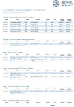POLO CENTRALE - Universit&agrave; degli Studi di Milano
