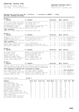 Comunicato Serie B/08/GS Riunione del 7/12/2016