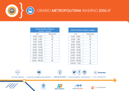 ORARIO METROPOLITANA INVERNO 2016-17