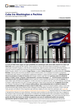 Cuba tra Washington e Pechino