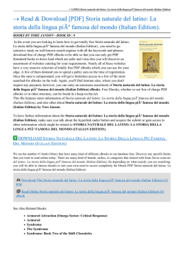 #  Storia naturale del latino: La storia della lingua piÃº famosa