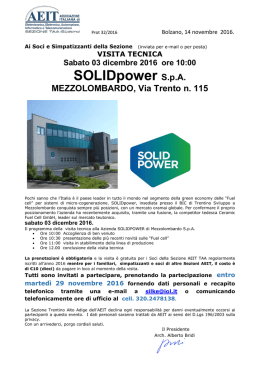 SOLIDpower SpA - Aeit - Sezione Trentino Alto Adige