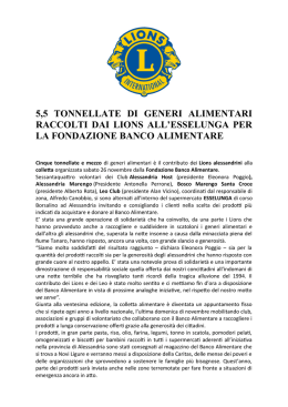 scarica pdf del comunicato - Lions Club Alessandria Host