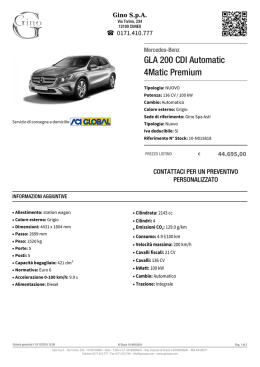 Mercedes-Benz GLA 200 CDI Automatic 4Matic Premium
