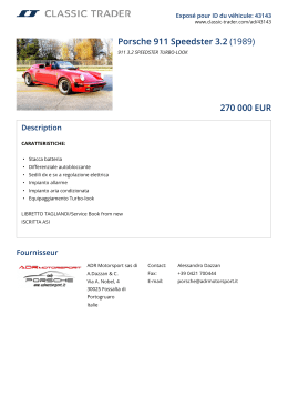 Porsche 911 Speedster 3.2 (1989) 270 000 EUR