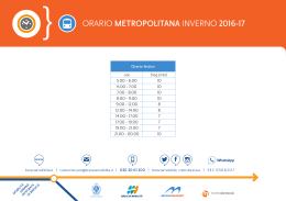 ORARIO METROPOLITANA INVERNO 2016-17